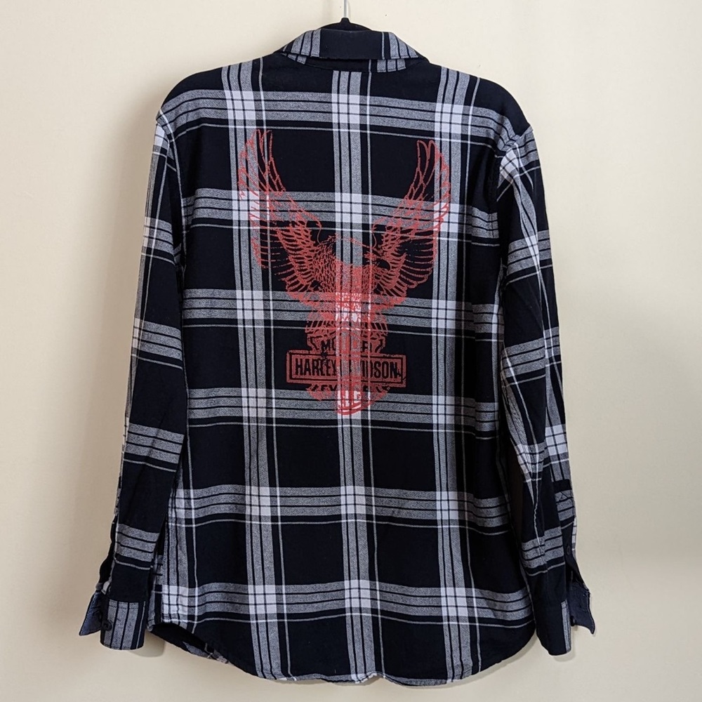 Harley Davidson Mens Flannel Size Medium New with Detached Tag